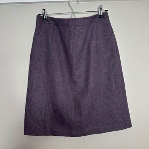 Coldwater‎ Creek Women's Purple Tweed ALine Skirt Petite P8 Wool Blend Lined
